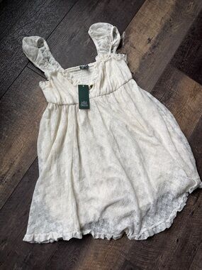 wild fable Cream Lace Midi Dress